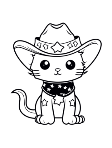Página de exemplo para colorir do e-book Baby Gatos