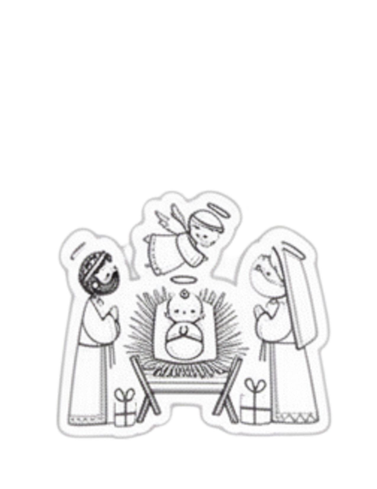 Página de exemplo para colorir do e-book Natività
