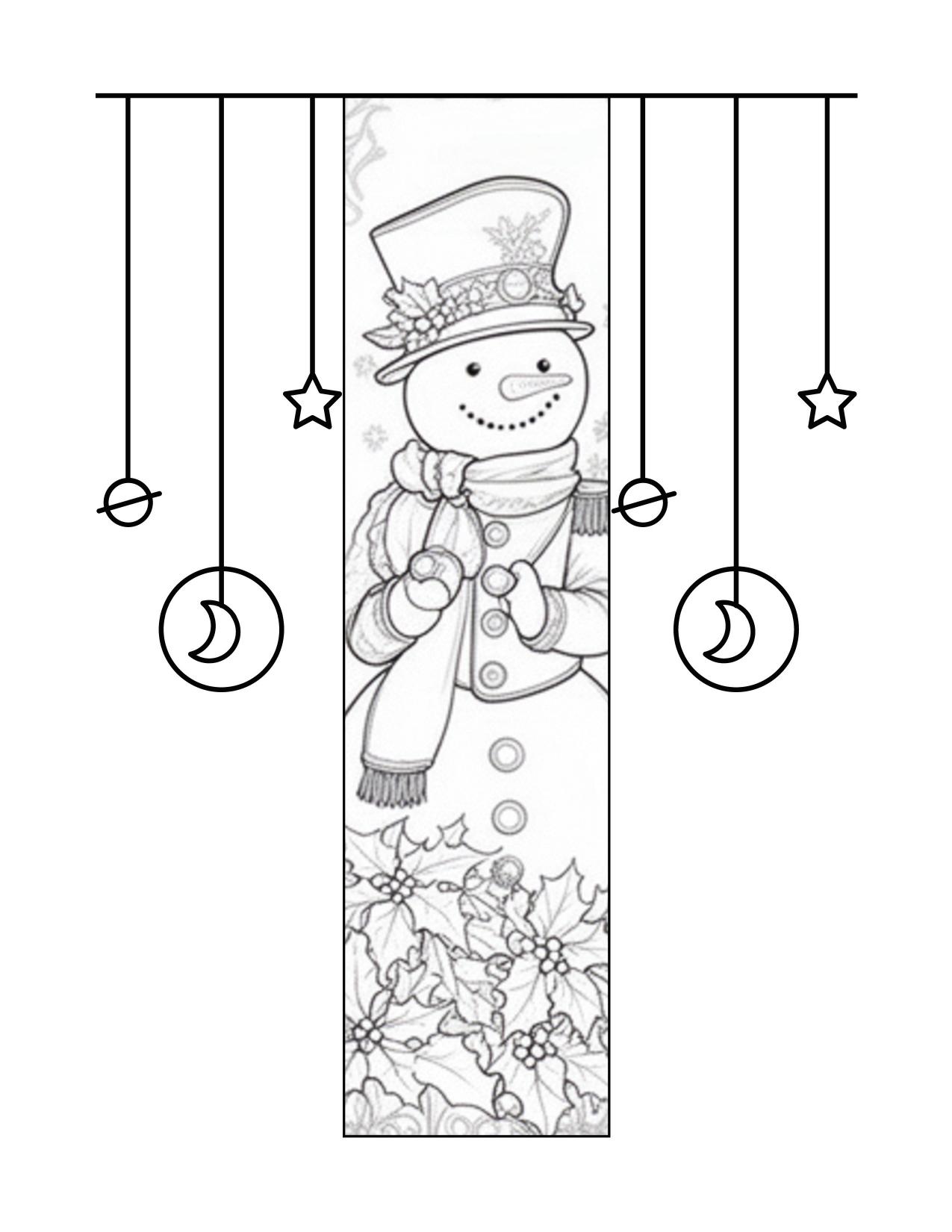 Página de exemplo para colorir do e-book Natal Vintage
